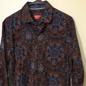 Consequence Men's Woven Cotton/Spandex Stretch LS Paisley Button-Up #272